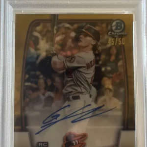 2023 Bowman Gunnar Henderson Chrome Gold Refractor Auto /50 PSA 10